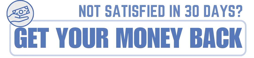 The Revo massage gun 30-Day Satisfaction Guarantee. A risk-free purchase. Get your money back if you are not satisfied with this fascia gun.